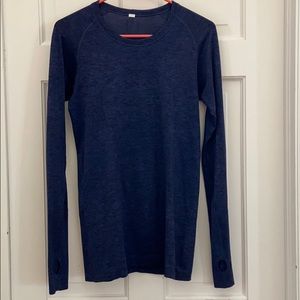 Lululemon long sleeve swiftly in stony grape/bl 8